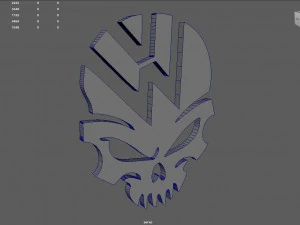 Skull Volkswagen Logo 3D Model