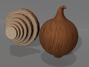 Onion diced Game asset Modèle 3D
