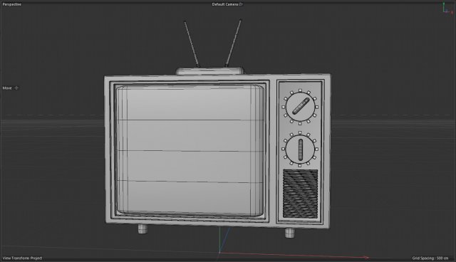 RetroTV 3Dモデル .c4d .max .obj .3ds .fbx .stl .blend 