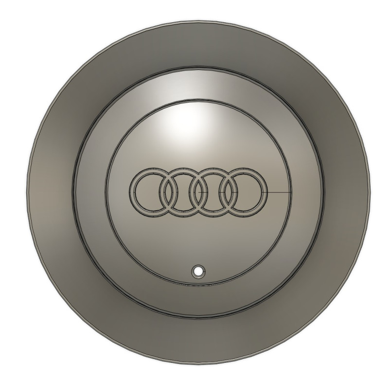 Audi wheel cap 3D Модель .c4d .max .obj .3ds .fbx .stl .blend 
