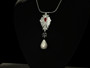 La Peregrina necklace Modello 3D