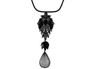 La Peregrina necklace 3D Model