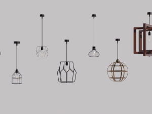 Pendant lights set of 20 lights Modelo 3D