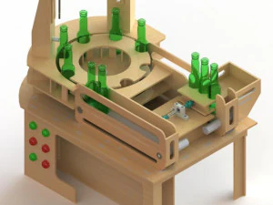 Flessen navullen Plant SolidWorks Compleet model 3D Model