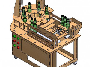 Bottle refilling Plant SolidWorks Complete model 3D मॉडल