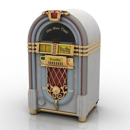 Juke Box Cafe Music 3D Model .c4d .max .obj .3ds .fbx .stl .blend 