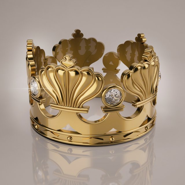 Crown King Decoration Modelo 3D .c4d .max .obj .3ds .fbx .stl .blend 