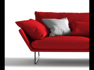 Red Sofa Model 3D