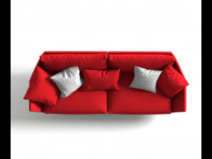 Red Sofa 3D Model