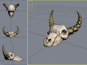 Bull Skull 3D Model