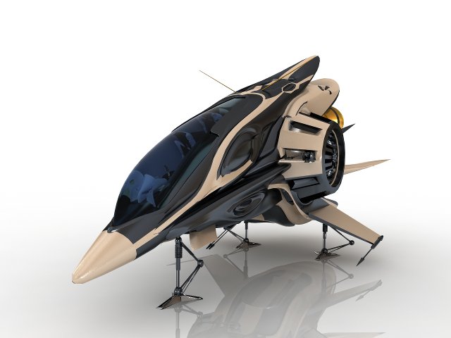 Fantastic Spaceship 3Dモデル .c4d .max .obj .3ds .fbx .stl .blend 