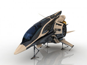 Fantastic Spaceship 3D Model