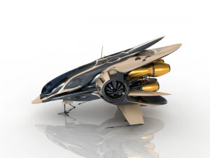 Fantastic Spaceship 3D Model
