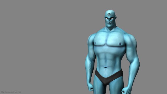 Mr Manhattan 3D Model .c4d .max .obj .3ds .fbx .stl .blend 