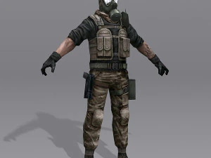 Combinar Soldado Modelo 3D