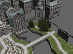 Gothic city building Modelo 3D