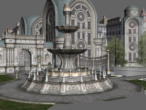 Gothic city building Modelo 3D