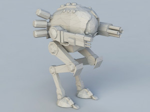 Fantasy Mech Walker Model 3D