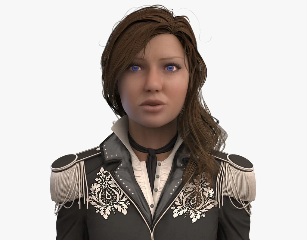 Woman Bust 3D Model .c4d .max .obj .3ds .fbx .stl .blend