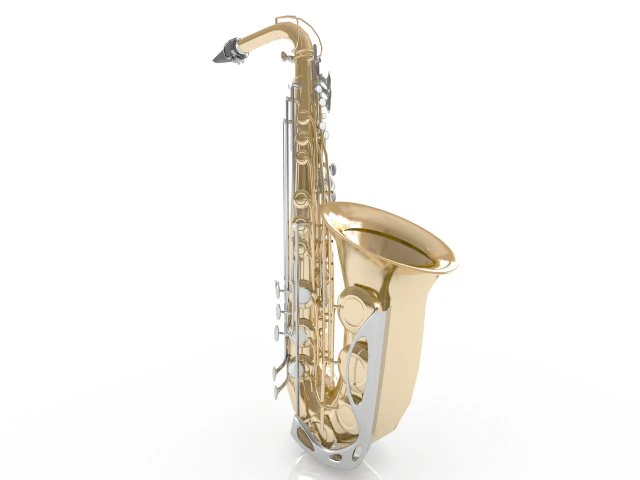Saxophone 3D Model .c4d .max .obj .3ds .fbx .stl .blend 