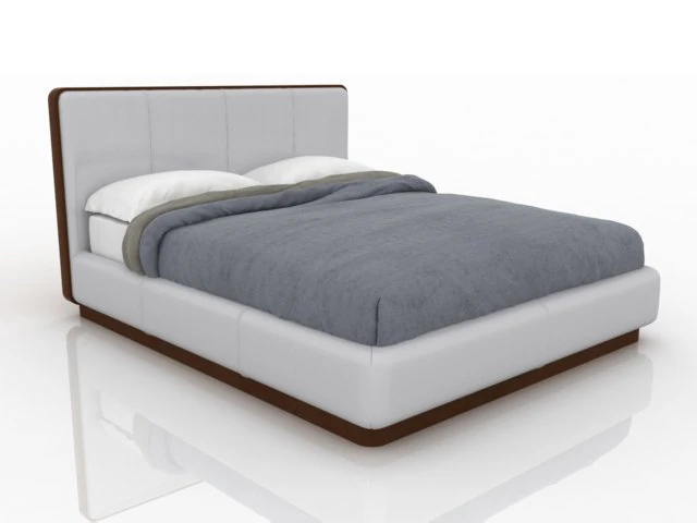Double bed 3D Model .c4d .max .obj .3ds .fbx .stl .blend 