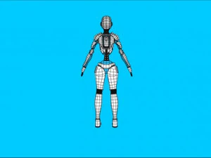 Sci-fi Female Robot 3D Model