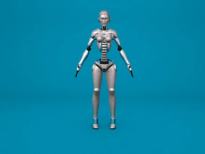 Sci-fi Female Robot 3D Model
