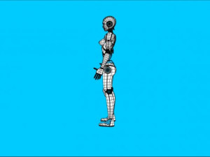 Sci-fi Female Robot Model 3D