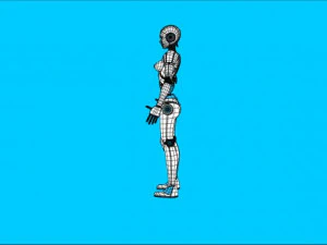 Sci-fi Female Robot 3D Model