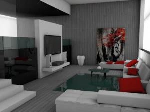 リビングルーム 3Dモデル