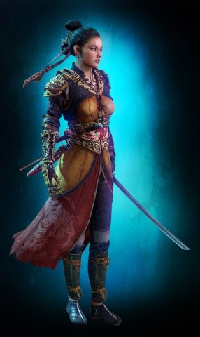 Lady warrior 3D 모델 .c4d .max .obj .3ds .fbx .stl .blend 