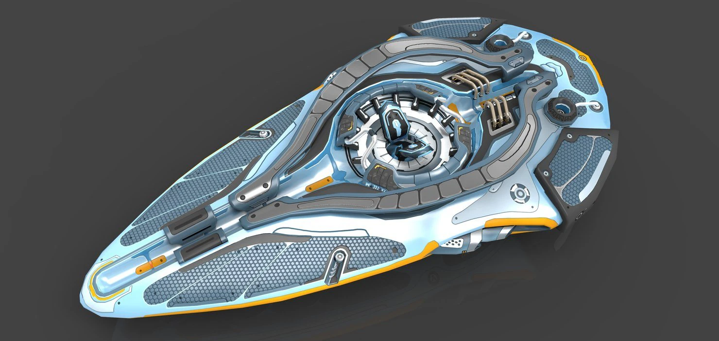 Luminaris starship 3D Model .c4d .max .obj .3ds .fbx .stl .blend