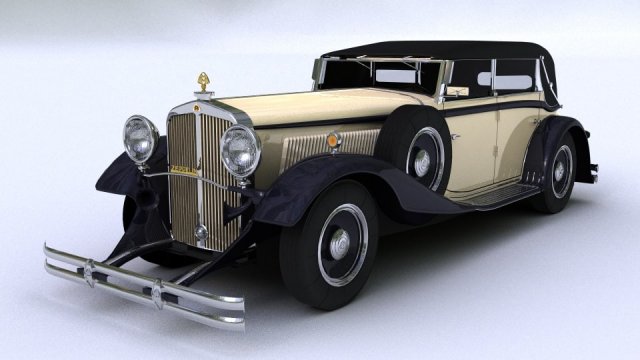 Maybach DS8 Zeppelin 1938 Model 3D .c4d .max .obj .3ds .fbx .stl .blend 