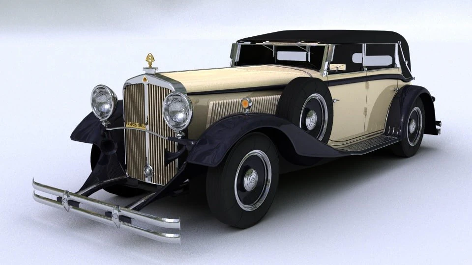 Maybach DS8 Zeppelin 1938 3D Model .c4d .max .obj .3ds .fbx .stl .blend 