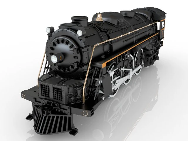 Locomotive 3D Model .c4d .max .obj .3ds .fbx .stl .blend
