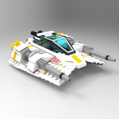 Snowspeeder Star Wars Model 3D .c4d .max .obj .3ds .fbx .stl .blend 
