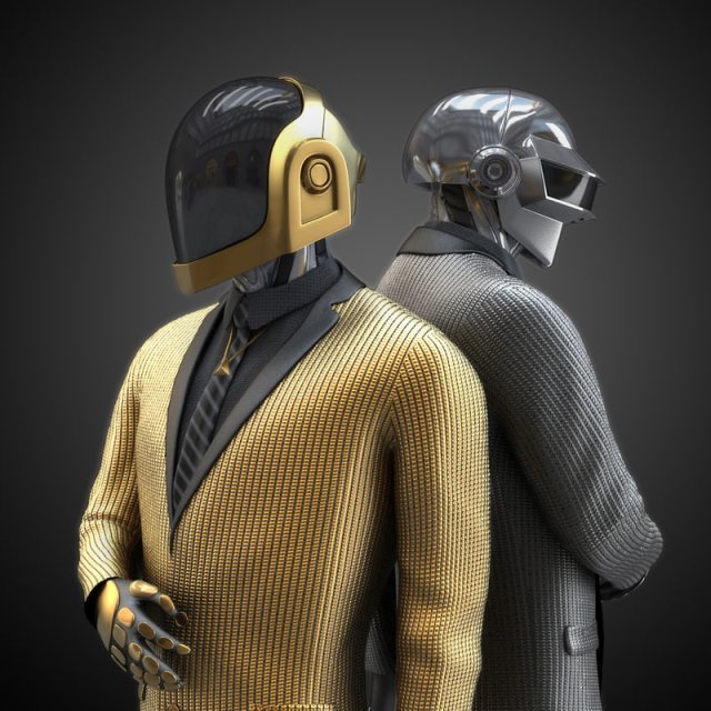 Daft Punk 3D Model .c4d .max .obj .3ds .fbx .stl .blend 