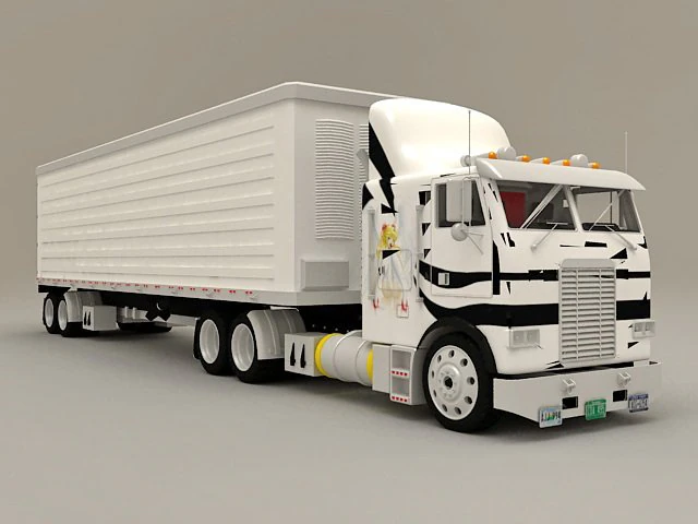 Box Truck Container 3D Model .c4d .max .obj .3ds .fbx .stl .blend 