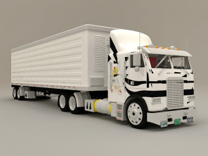Box Truck Container 3D Model