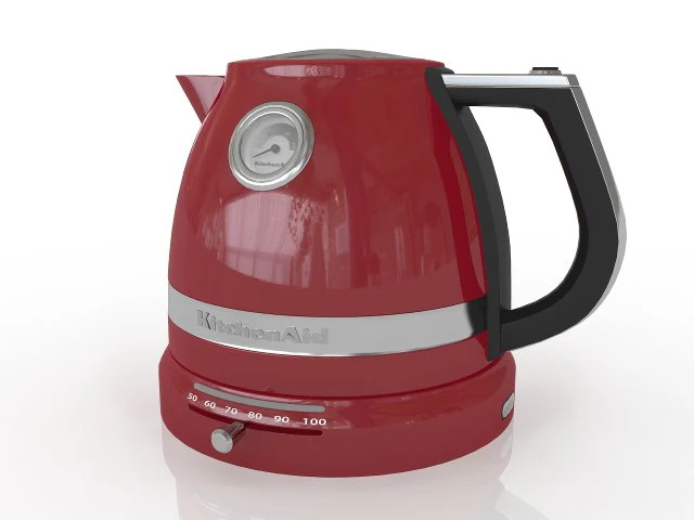 Electric Kettle 3D Model .c4d .max .obj .3ds .fbx .stl .blend 