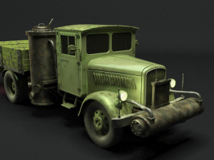 Opel Blitz Holzgas Truck 3D Model