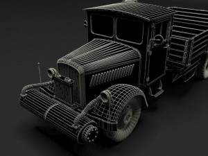 Opel Blitz Holzgas Truck Modello 3D