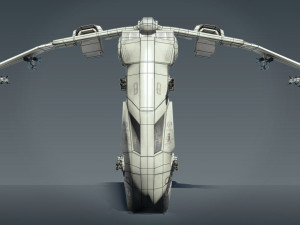 Sci Fi Jet Lowpoly Modèle 3D