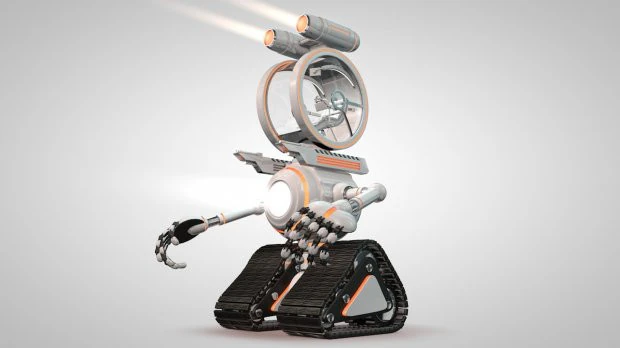 Robot with 04 Cockpit 3D Model .c4d .max .obj .3ds .fbx .stl .blend 