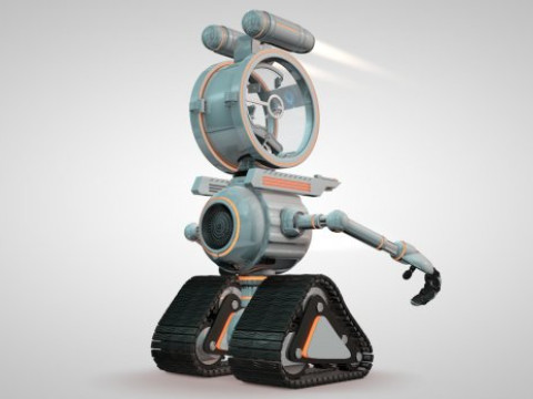 Robot with 04 Cockpit Model 3D