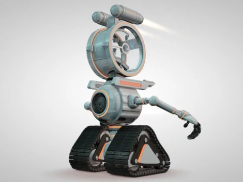 Robot with 04 Cockpit 3D Model