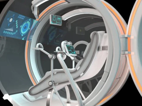 Robot with 04 Cockpit 3D Model
