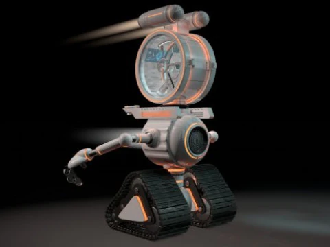 Robot with 04 Cockpit 3D Model