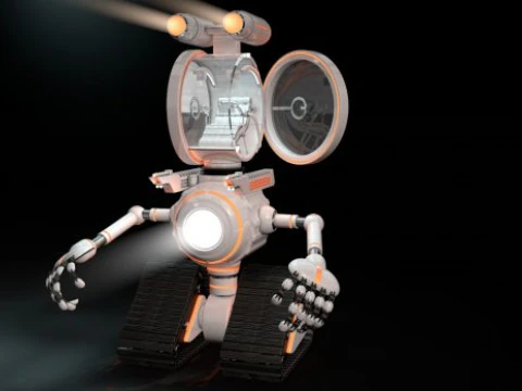 Robot with 04 Cockpit 3D Model