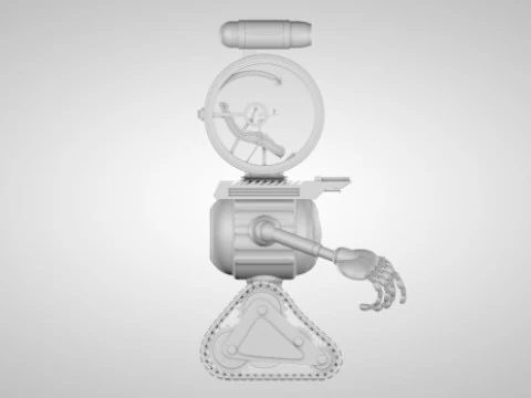 Robot with 04 Cockpit 3D Model